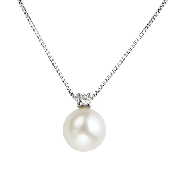 Anhänger Namuri Dame HYBRID PEARLS in Weißgold Perla 0.01 Ct PNPBT-5 - PNPBT-5
